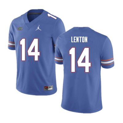 Men's Florida Gators #14 Quincy Lenton NCAA Nike Blue Authentic Stitched College Football Jersey ZJH7262XP